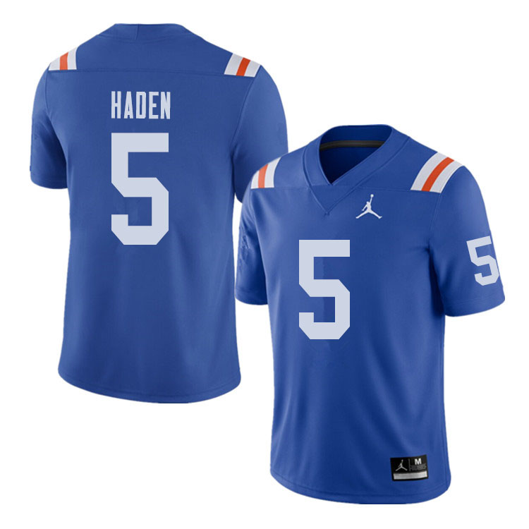 Jordan Brand Men #5 Joe Haden Florida Gators Throwback Alternate College Football Jerseys Sale-Royal